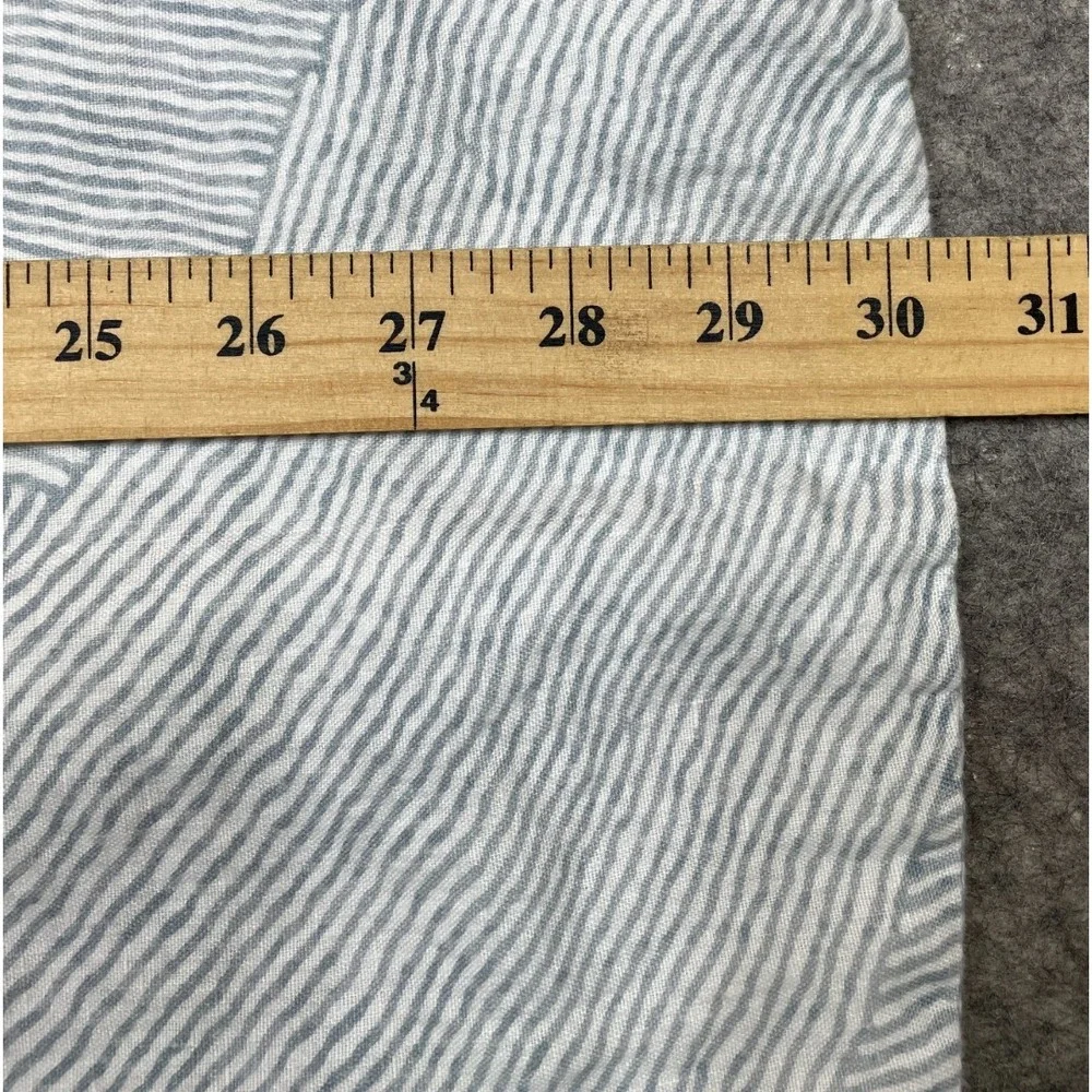 2 Matouk Schumacher Burnett Standard Pillowcases Linen Striped Gray Blue